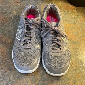 Skechers Women's size 8 1/2 “Go Walk Flash”Gray Sneakers
